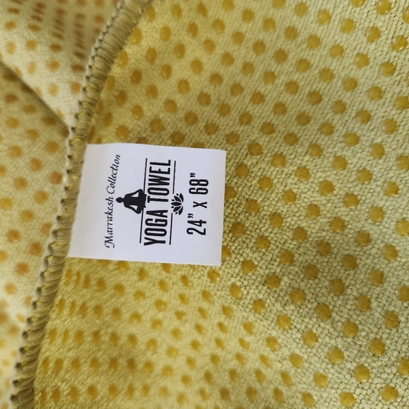 Marrakesh Collection Yoga Towel NWOT Chartreuse with Gray 24"x68" - Picture 9 of 11